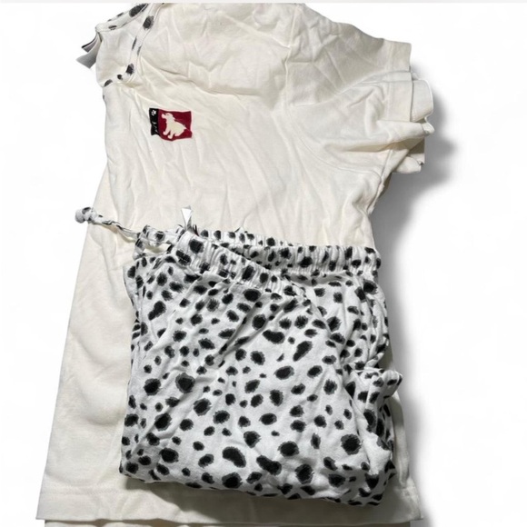 Disney 101 Dalmatians white & black cotton PJ set L/XL - Picture 1 of 5